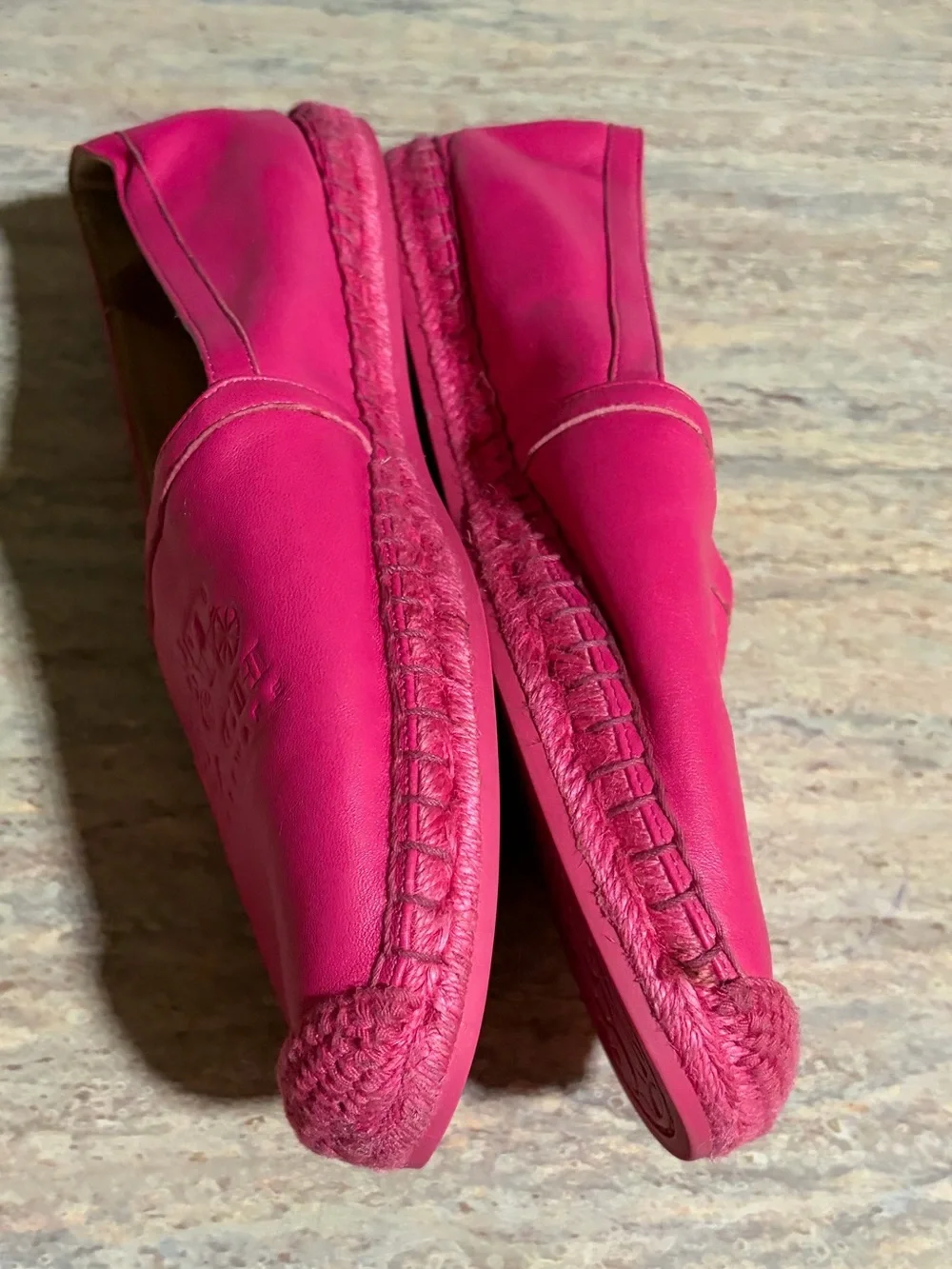 Coach Hot Pink Leather Espadrilles